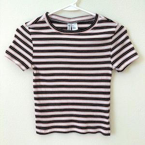 H&M Divided Stripped Cropped T-shirt, S